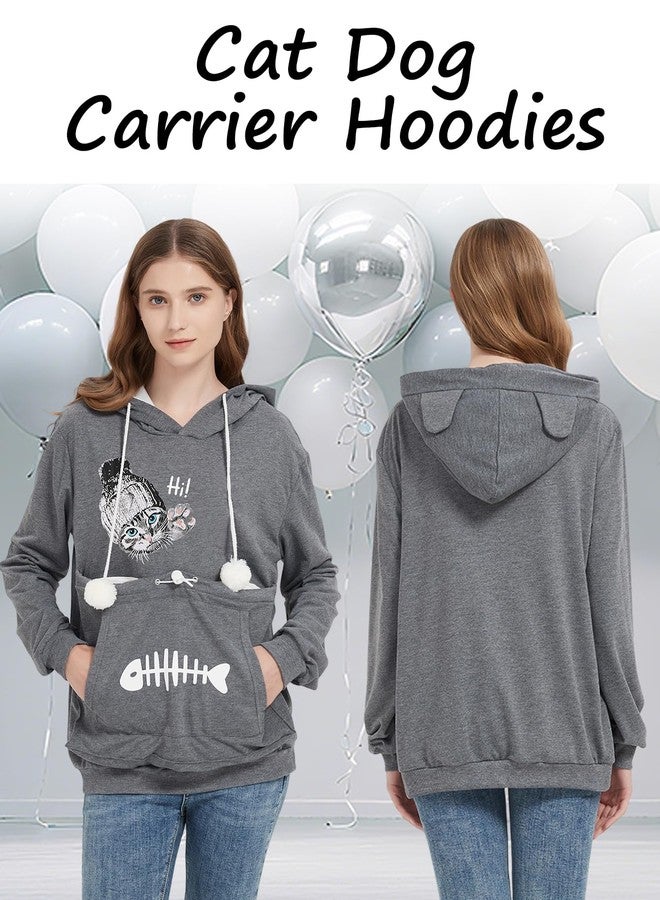 Simcat Unisex Pet Pouch Hoodies Long Sleeve Cat Dog Carrier Holder Sweatshirts Casual Going Out Kitten Puppy Hoodies - Image 4